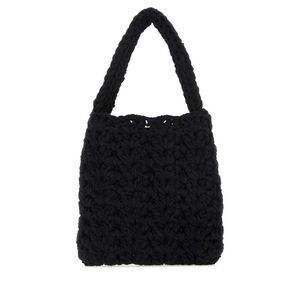 Marco Rambaldi Women Black Cotton Blend Handbag